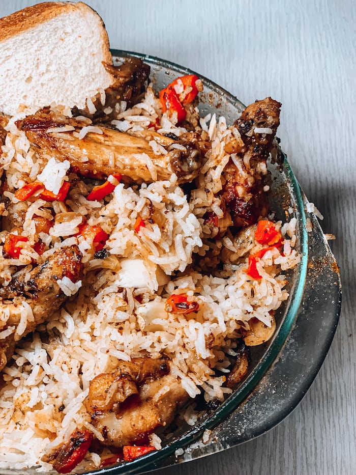 Nigerian Coconut Rice and Chicken